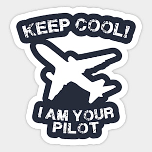 Because I'm The Captain aviation airpane pilot gift idea present Sticker